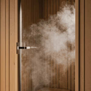 Стеклянные двери для парной